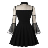 Netzärmeln Goth Kleid