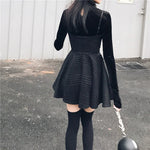 Schwarzes Goth Kleid mit Korsett