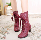 Steampunk Lolita Schleifenstiefel