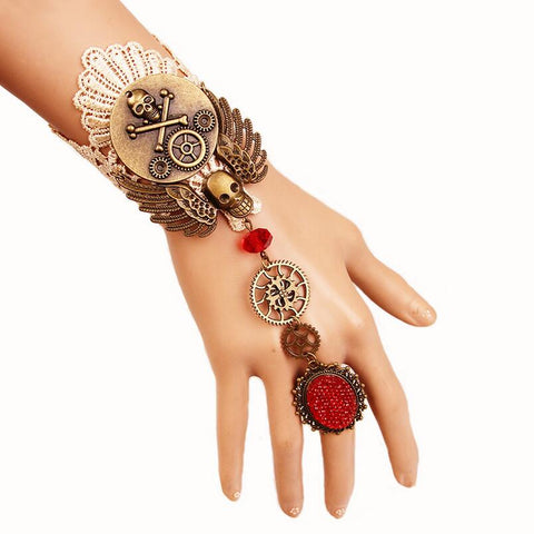 Steampunk Totenkopf Handschuhe