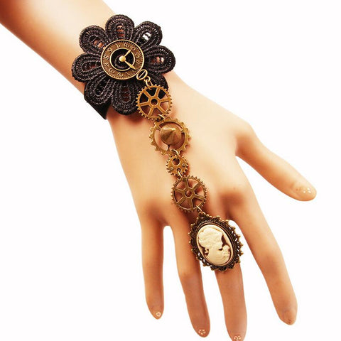 Blumen Kamee Handschuhe
