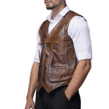 Steampunk Klassische Lederweste