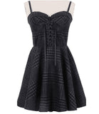 Schwarzes Goth Kleid mit Korsett