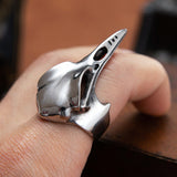 Steampunk Vogel Schädelring