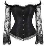 Langärmliges Steampunk Bustier