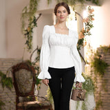 Viktorianische Bluse Weiß