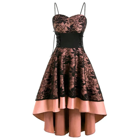 Steampunk Spitzen Hohlmuster Kleid