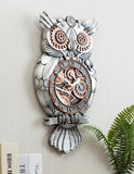 Steampunk Eulen Wanduhr