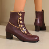 Steampunk Vintage Knopfstiefel