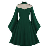 Goth Kleid mit Trompetenärmeln