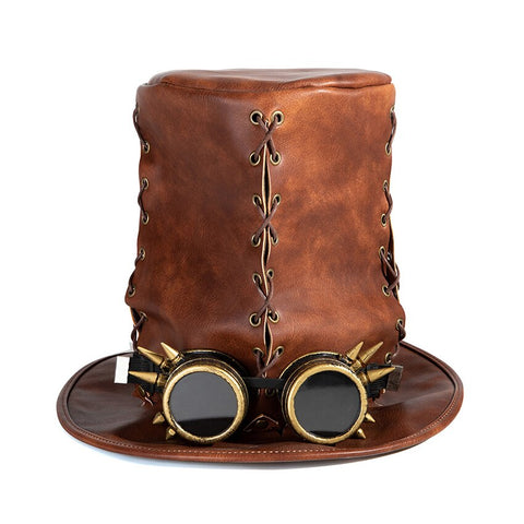 Steampunk Hut Braun