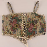 Steampunk Blumenmuster Bustier