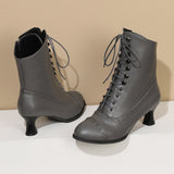 Steampunk Damen Schnürstiefel