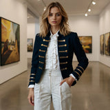 Steampunk Goldknopf Jacke