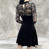 Gothic Kleid Langarm