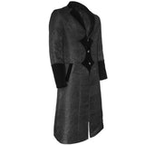 Steampunk Mantel Brokat Grau