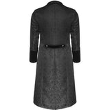 Steampunk Mantel Brokat Grau