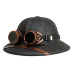 Steampunk Safarihut mit Schutzbrille