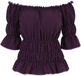 Viktorianische Schulterfreie Bluse