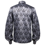 Graues Steampunk Renaissance Hemd