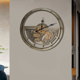 Grosse Industrielle Steampunk Wanduhr