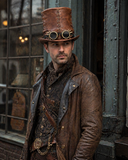 Steampunk Hut Braun