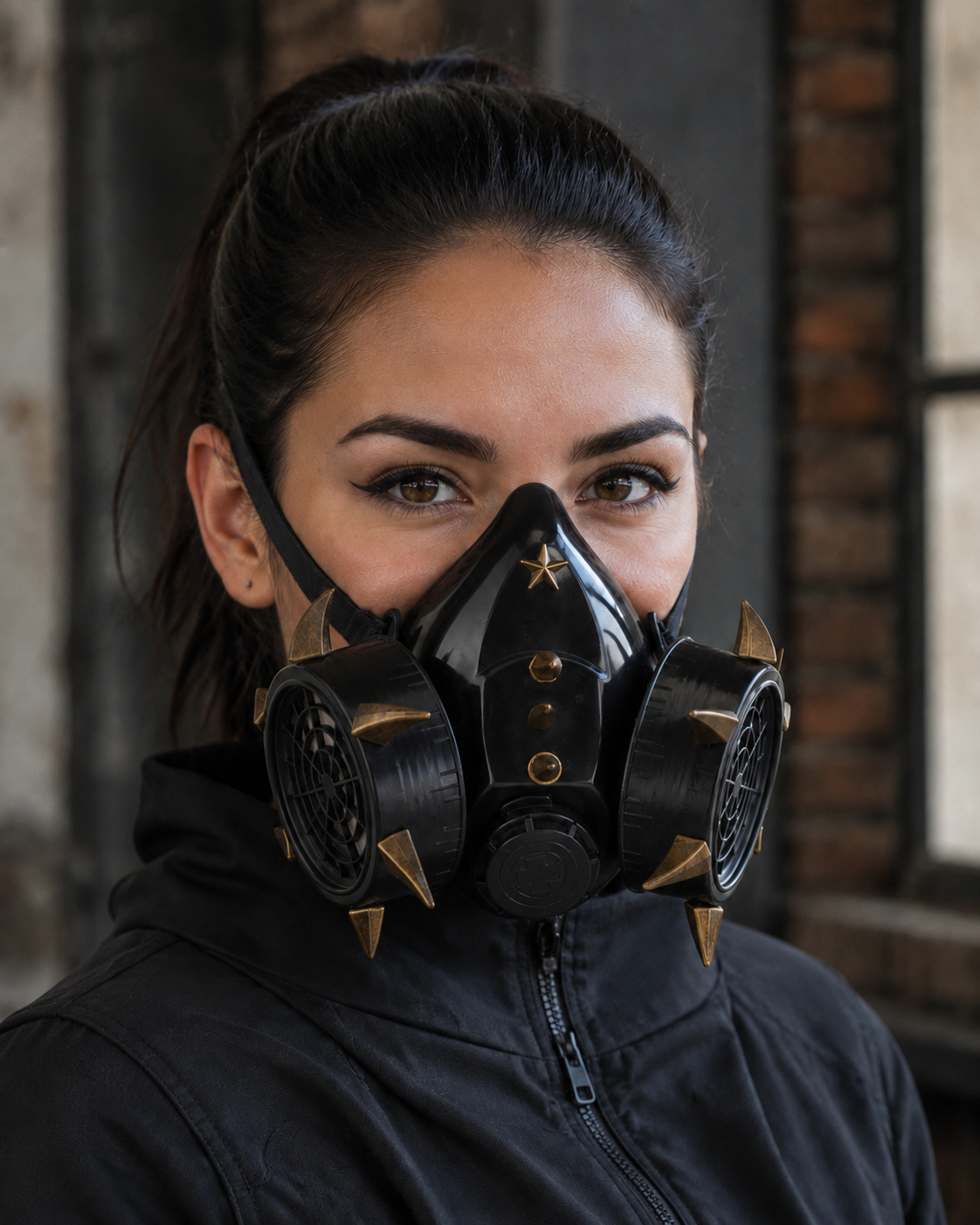 Steampunk Nietenmaske Damen