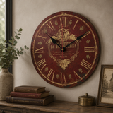 Steampunk Vintage Rote Wanduhr