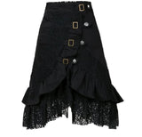 Steampunk Asymmetrischer Rock Zahnräder