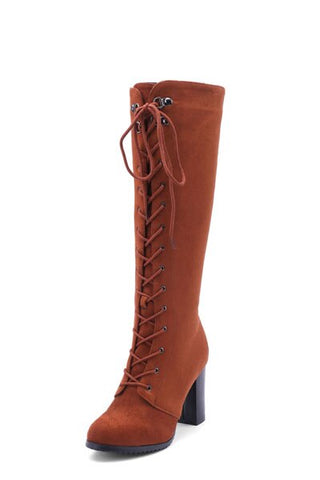 Steampunk Damenstiefel mit Blockabsatz