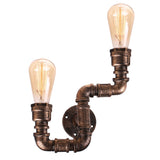 Steampunk Doppelarm Rohrlampe
