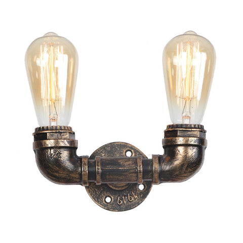 Steampunk Doppelrohr Lampe