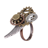 Steampunk Flügel Zahnrad Ring