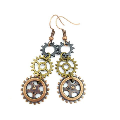 Steampunk Getriebe Ohrringe