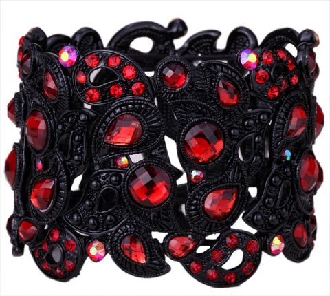 Steampunk Gothic Rubin Armband