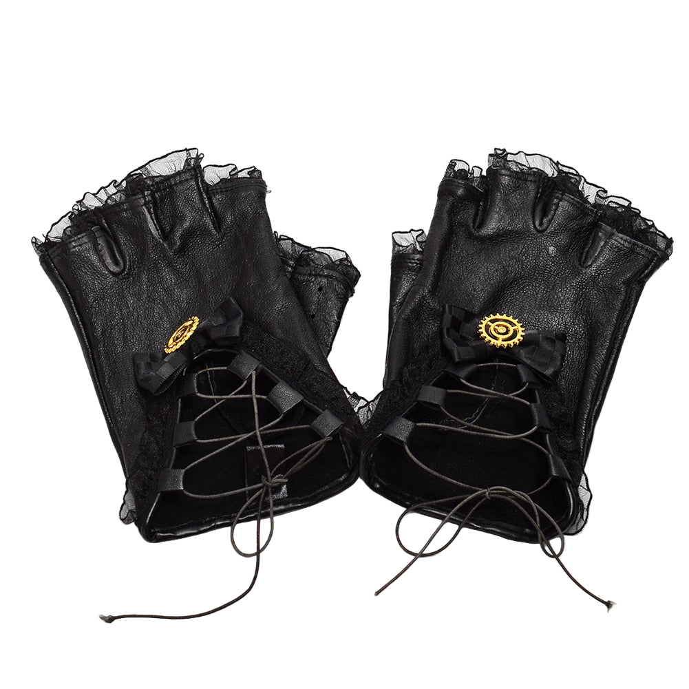 Steampunk Handschuhe mit Kordeln