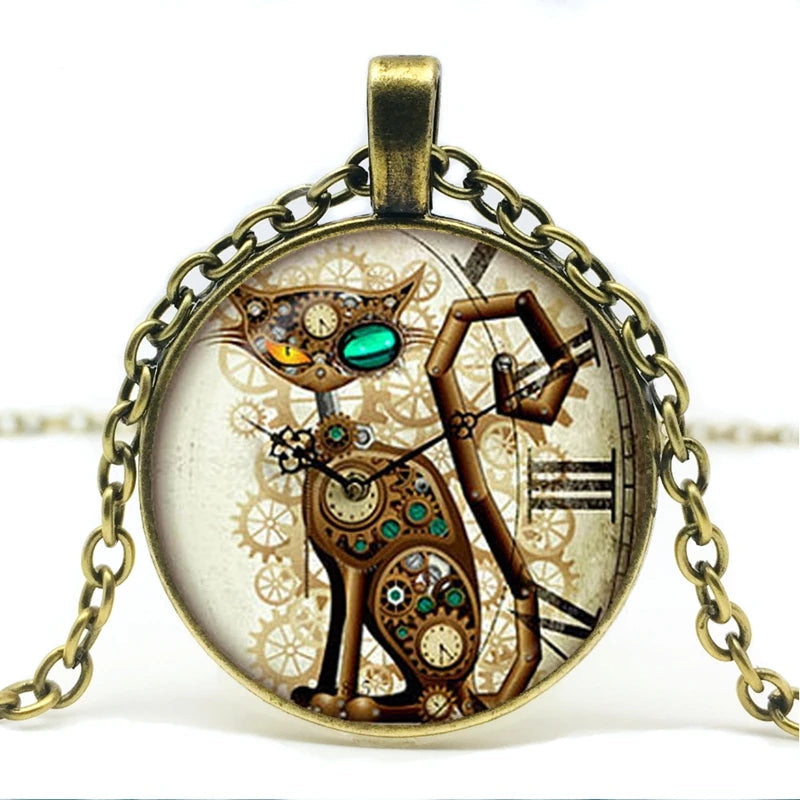 Steampunk Katzen Kette