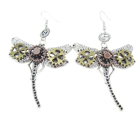 Steampunk Libellenohrringe