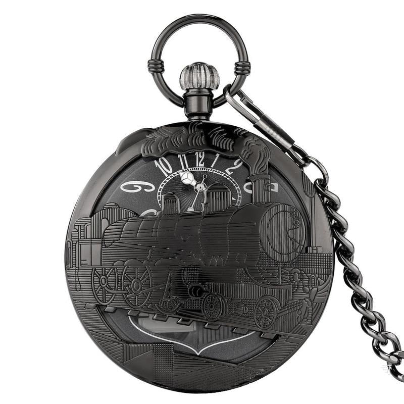 Steampunk Lokomotive Taschenuhr