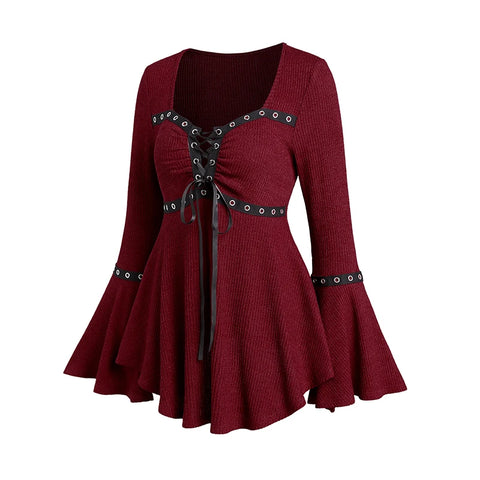 Steampunk Metallösen Corsettbluse