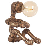 Steampunk Roboter Lampe
