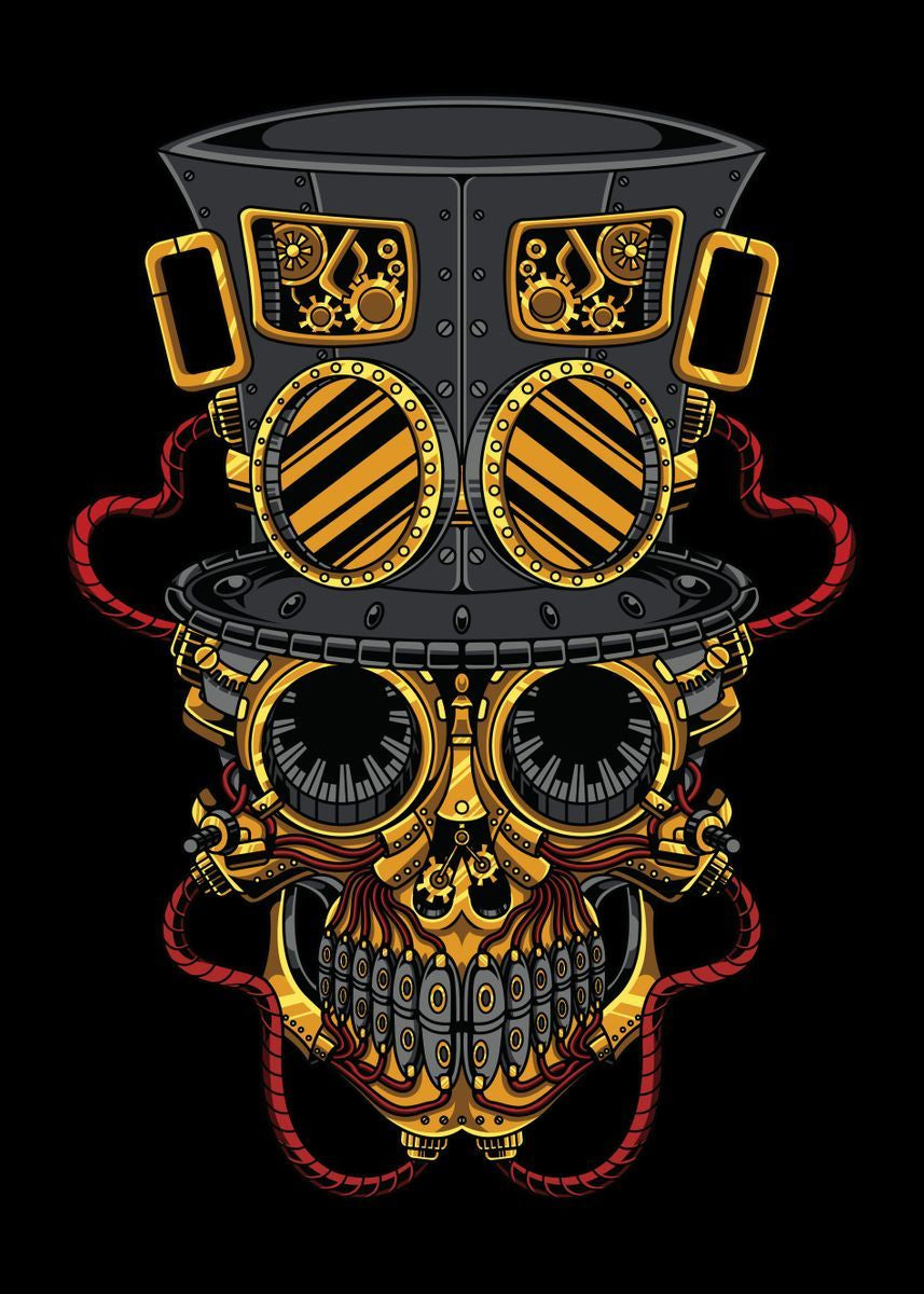 Steampunk Schädel Bild
