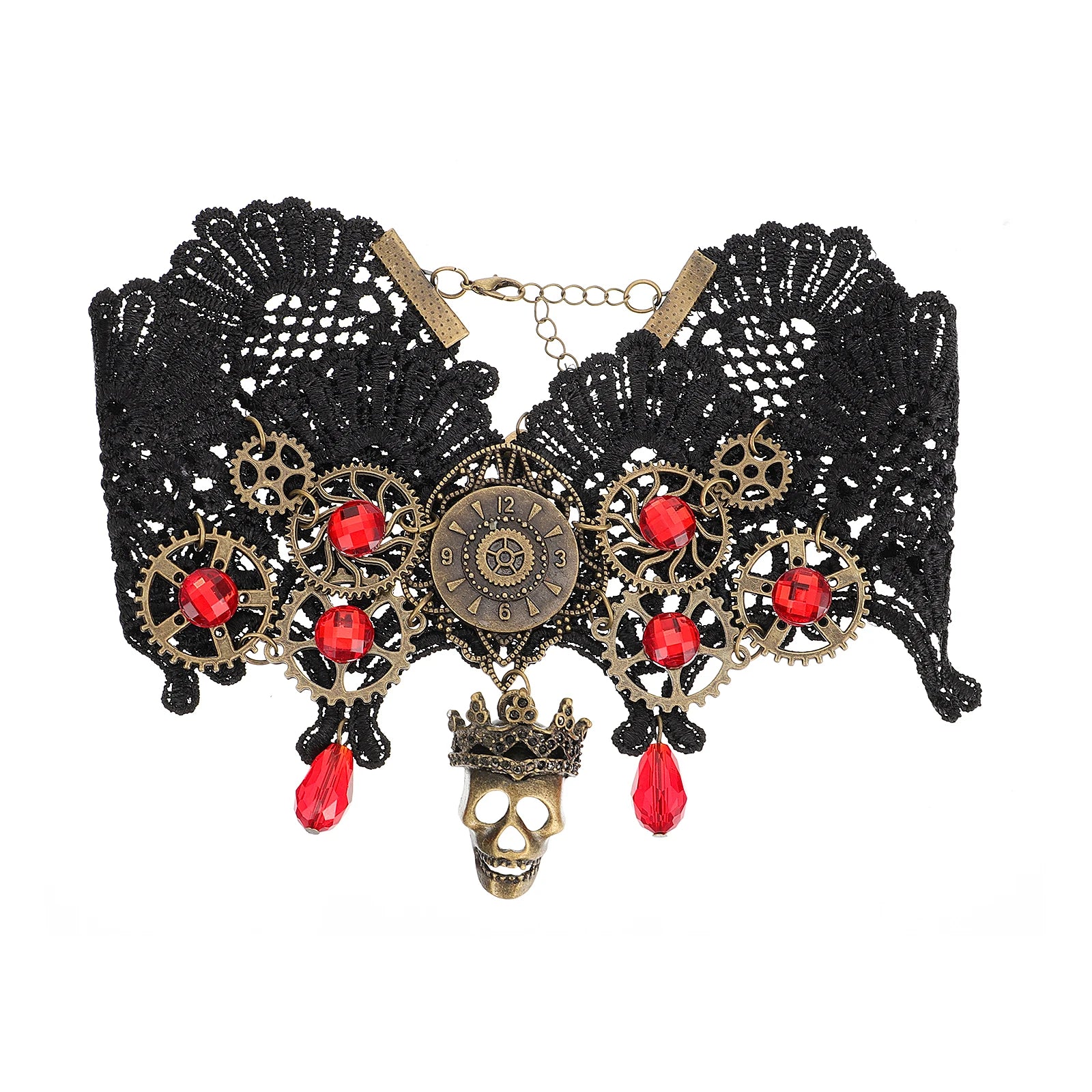 Steampunk Schädel Zahnrad Choker
