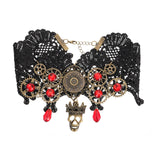 Steampunk Schädel Zahnrad Choker