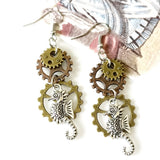 Steampunk Seepferdchen Ohrringe