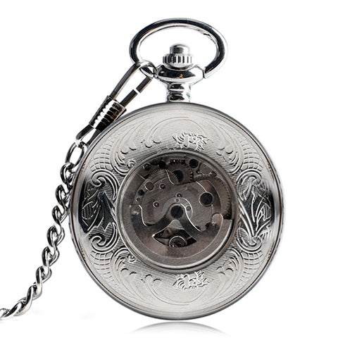Steampunk Silber Taschenuhr