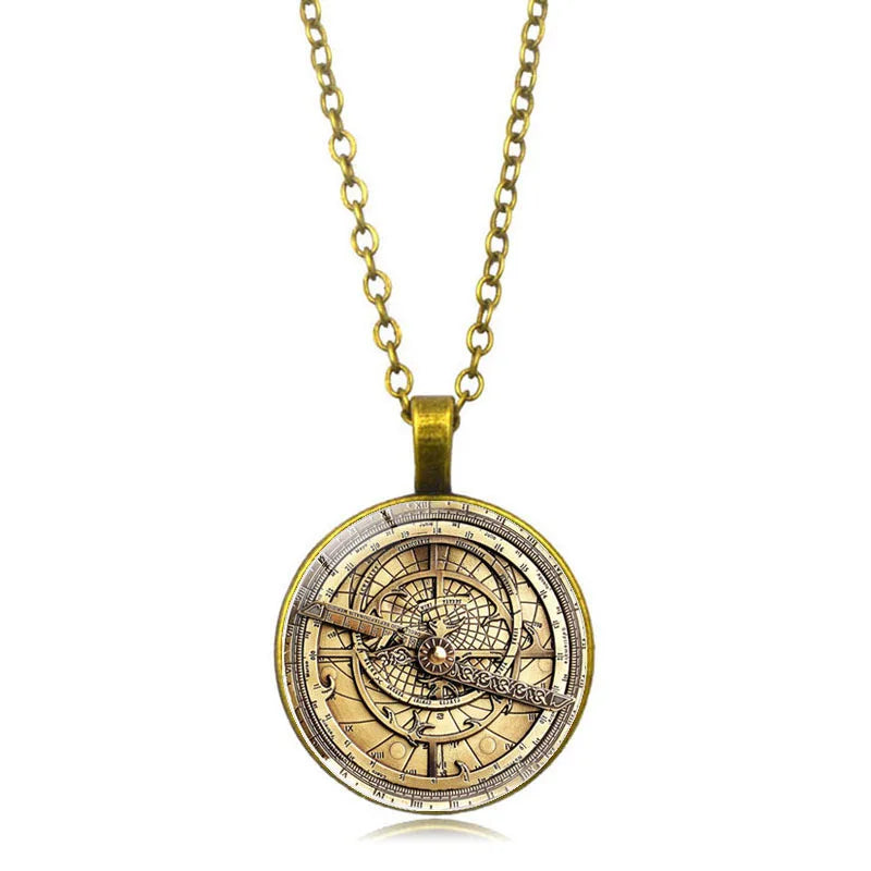 Steampunk Sternenkompass Kette