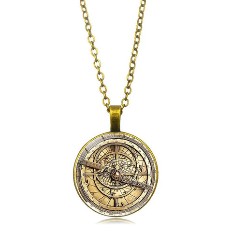 Steampunk Sternenkompass Kette