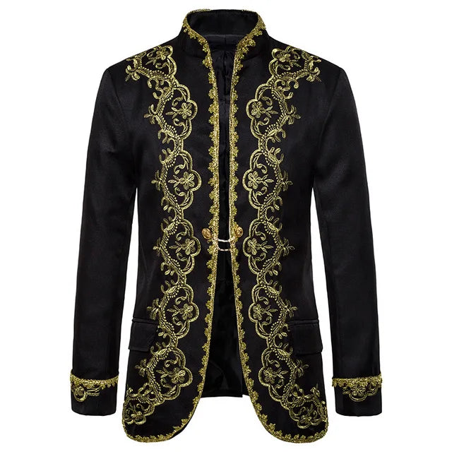 Steampunk Stickerei Jacke Herren