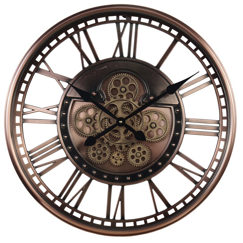 Steampunk Vintage Wanduhr Sichtbarer Mechanismus